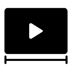 Video Player popular Video Trending black icon