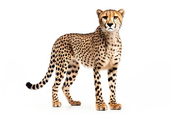 Fototapeta premium Cheetah isolated on white background