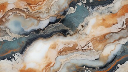 Obraz premium abstract marble texture agate gold orange black, ai
