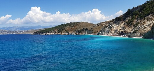 Obraz premium Plazhi Pulebardha, Spiaggia di Pulebardha, Albania, Saranda