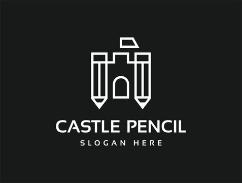 Castle Pencil Logo