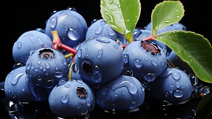 a bunch of blueberries generated by AI