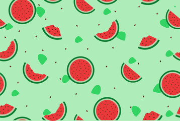 Watermelon background seamless pattern illustration
