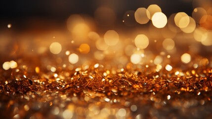 Gold sparkling lights background