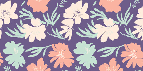 pattern, seamless, floral, flower, vector, illustration, leaf, design, wallpaper, nature, decoration, texture, vintage, art, ornament, element, set, plant, decor, orange, autumn, leaves, silhouette, f