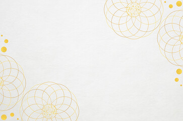 Luxury graceful Japanese modern style background with Japanese washi paper texture. Abstract floral patterned washi paper.