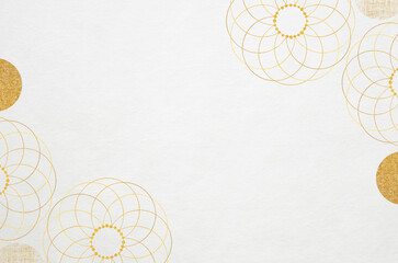 Luxury graceful Japanese modern style background with Japanese washi paper texture. Abstract floral patterned washi paper.