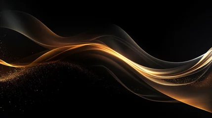 Fotobehang Abstract black and gold luxury background © Swaroop