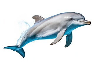 Dolphin isolated on white background 