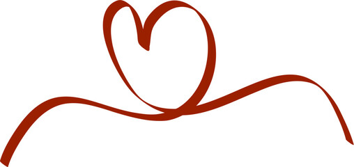 Desenho de coração em laço