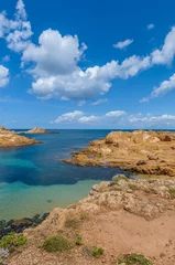 Crédence de cuisine en verre imprimé Cala Pregonda, île de Minorque, Espagne Pregonda Beach in Menorca, Spain