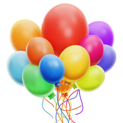 Fototapeta na wymiar 3D Balloons Illustration