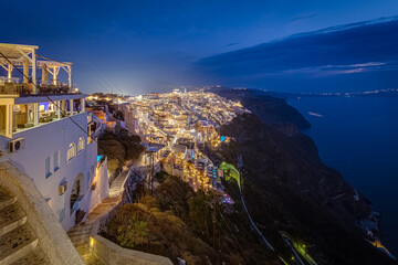 Oia lookout in Santorini island, Greece.