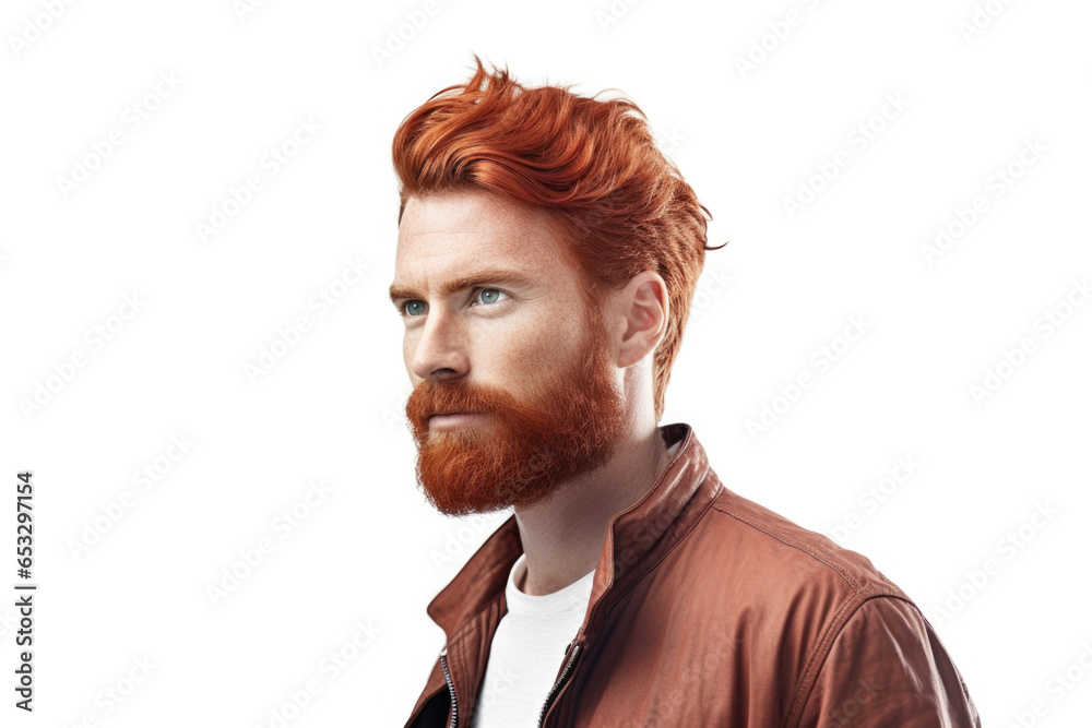 Poster A picture of a man with red hair and a beard. This versatile image can be used to represent various concepts and themes.