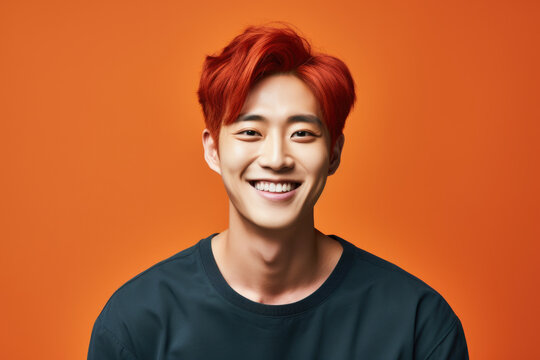 A picture of a man with red hair smiling and wearing a black shirt. This image can be used for various purposes.
