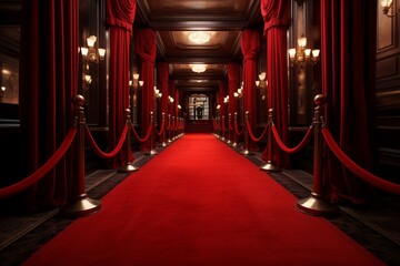 Red Carpet Glamour: Center Stage - obrazy, fototapety, plakaty