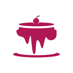 Sweet cake template logo design vector illustration