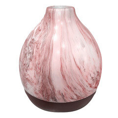 Decorative flower vase made of stone. Item for interior decoration. Isolated on white background
