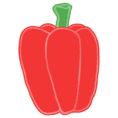 Illustration of sweet pepper drawing
