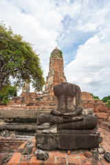 Ayutthaya temple in Thailand. Ayutthaya Historical Park has been considered a World Heritage Site by UNESCO.