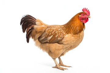 Fototapeta premium Hen isolated on white background