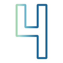 number 4 icon