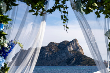 view from port esportiu les bassetes to ifac trough some deco for a wedding near calpe