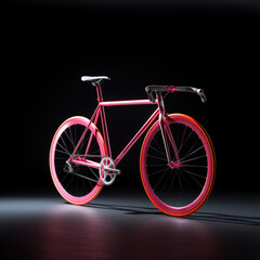 bicycle on a black background