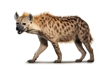 Poster Hyena isolated on white background © Damnino