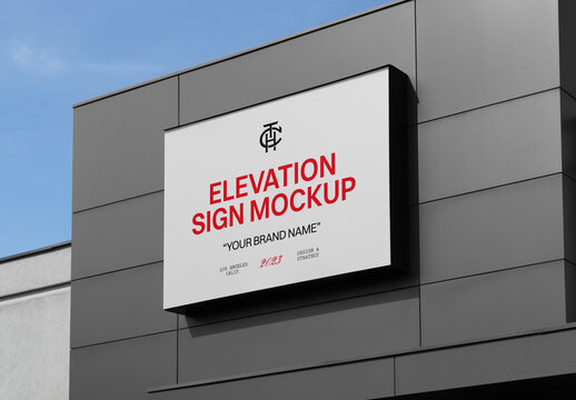 Outdoor Elevation Sign Mockups
