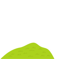 Illustration of grassy green hills