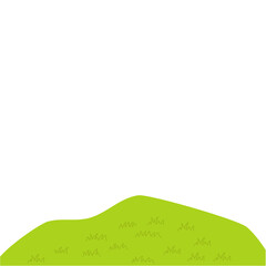 Obraz premium Illustration of grassy green hills