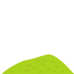 Obraz premium Illustration of grassy green hills