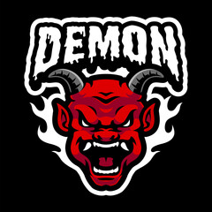DEMON DEVIL MASCOT LOGO DESIGN