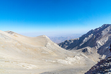 Scenic views of Medetsiz tepe (3524 m), which is the highest peak of Bolkar mountain, which is a...