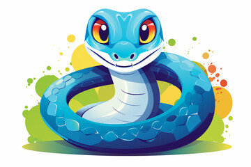 vector design, cute animal character of a snake