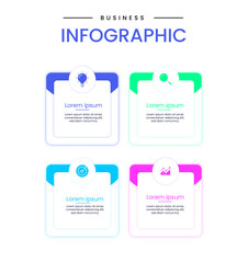 template for infographics with icons and 3 options or steps