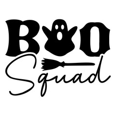 Boo Squad Halloween SVG T shirt Design
