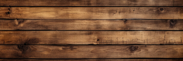 Beautiful aged wood planks background. Generative AI
