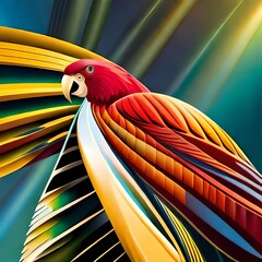 Imaging art of a parrot