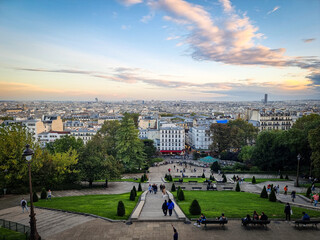 View of the romantic Montmartre district in Paris