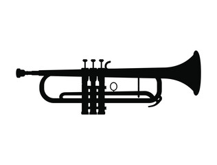 Trumpet silhouette vector art