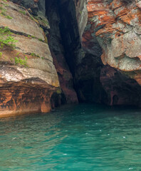 Tranquil Sea Cave Along Apostle Islands National Lakeshore