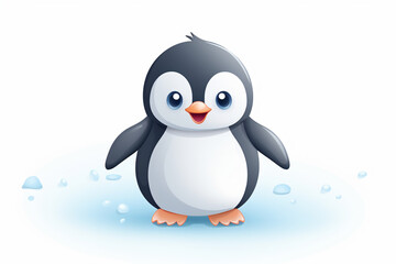 vector design  cute animal character of a penguin