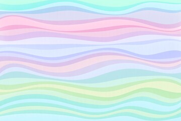 Background, multicoloured wavy horizontal lines, vivid shades of pink, green and blue, spring tones of colour.