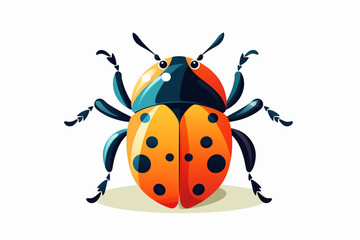 vector design, cute animal character of a beetle