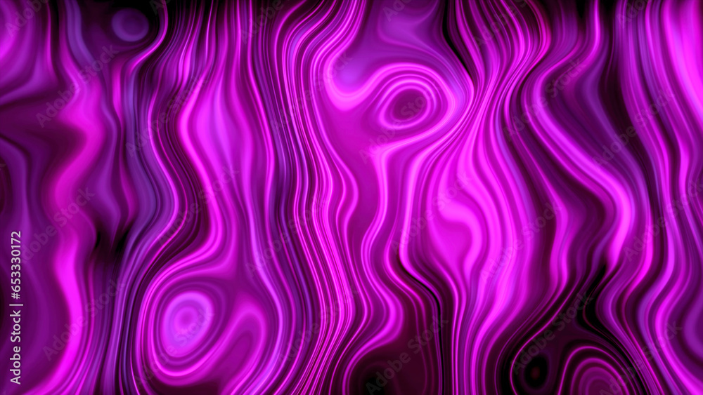 Poster bright liquid pattern with curved lines and pulsations. motion. beautiful psychedelic pattern with p