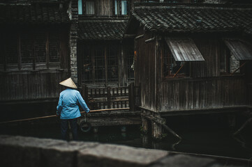 A old man on the boat