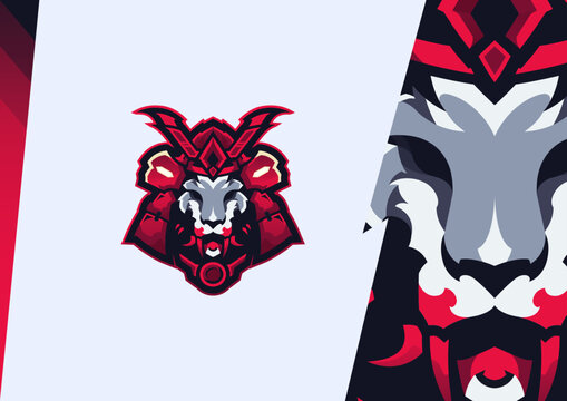 Samurai Ronin Lion Vector