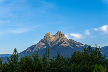 Obraz premium View of mountain against sky during summer, Pedraforca, Spain